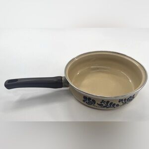 Vintage Pfaltzgraff Folk Art Pan Enamel 8" Skillet Metal Porcelain GHC USA Made